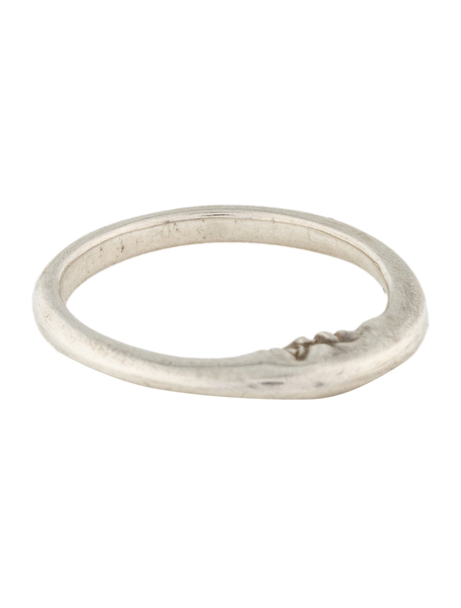 Anthony Lent Diamond Crescent Moonface Ring