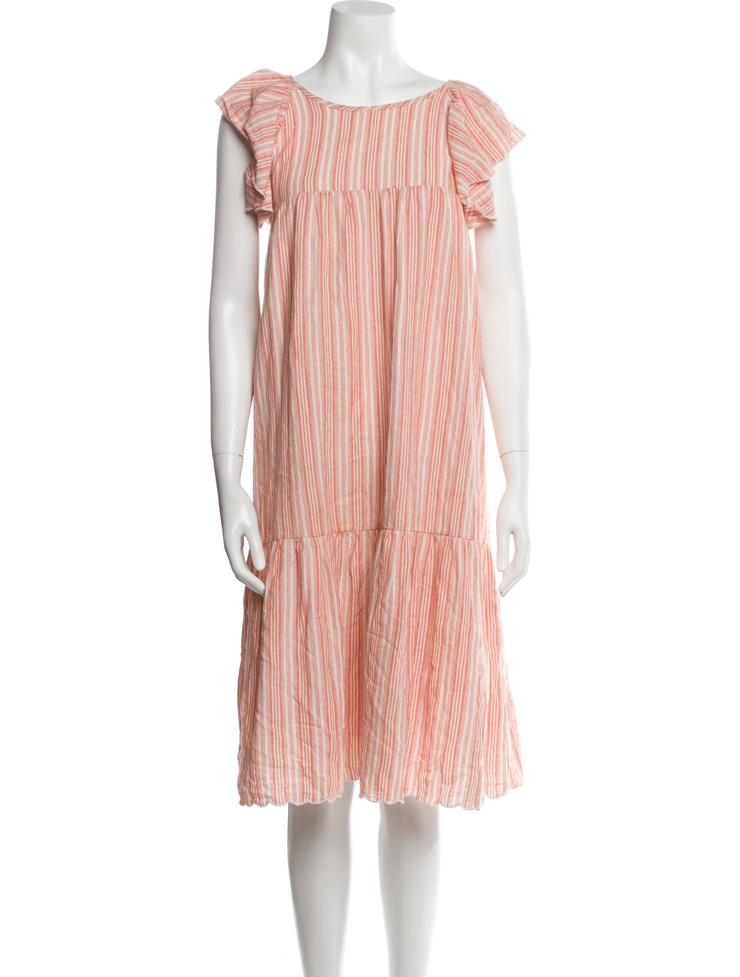 Alessandro Vigilante Striped Midi Length Dress