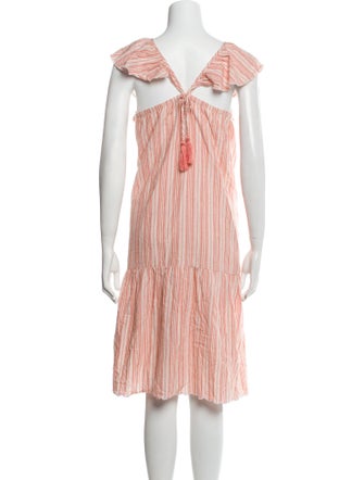 Alessandro Vigilante Striped Midi Length Dress