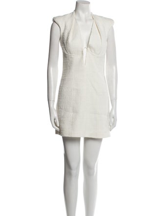 Alessandro Vigilante Plunge Neckline Mini Dress