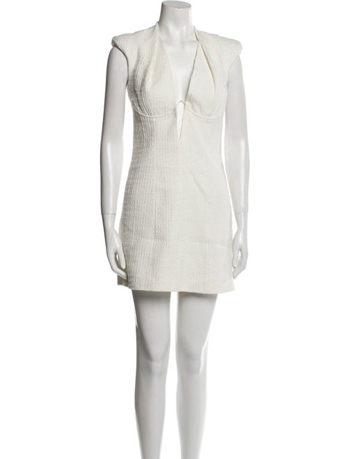 Alessandro Vigilante Plunge Neckline Mini Dress