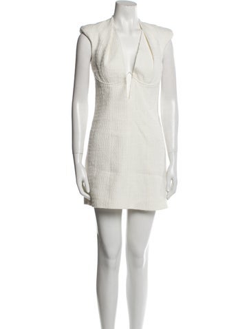 Alessandro Vigilante Dresses Plunge Neckline Mini Dress XS