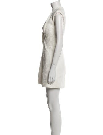 Alessandro Vigilante Plunge Neckline Mini Dress