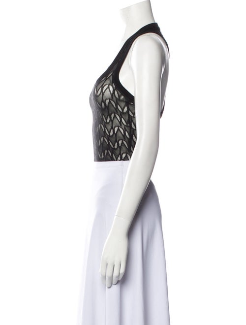 Alessandro Vigilante Lace Pattern Square Neckline Crop Top
