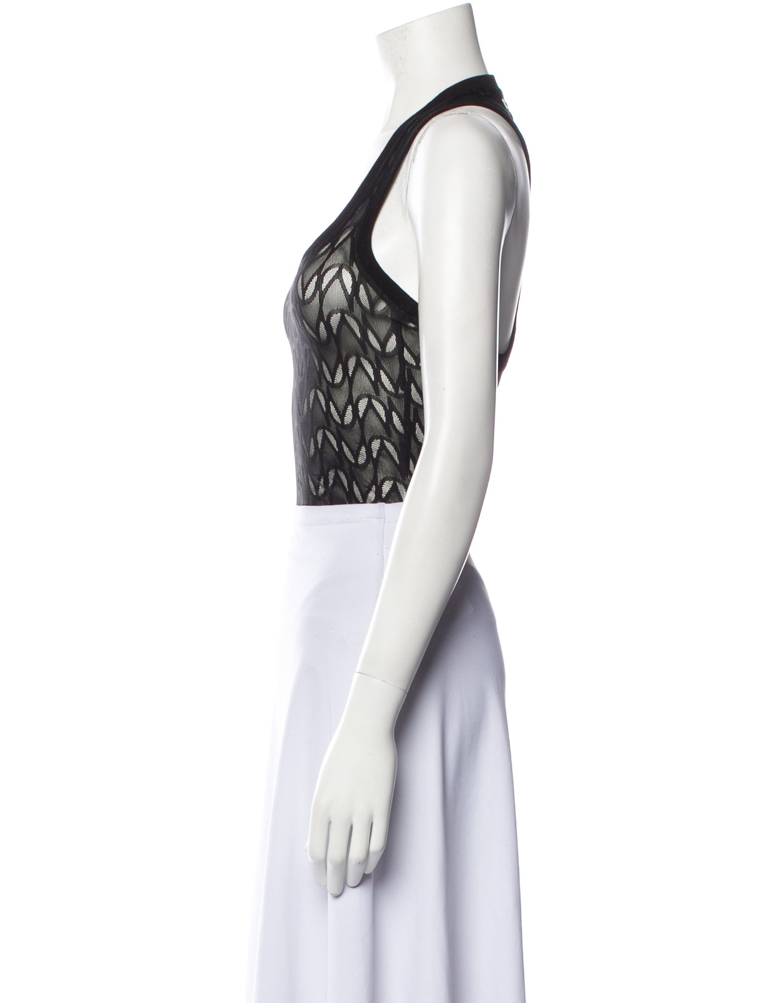 Alessandro Vigilante Square Neckline Sleeveless Crop Top