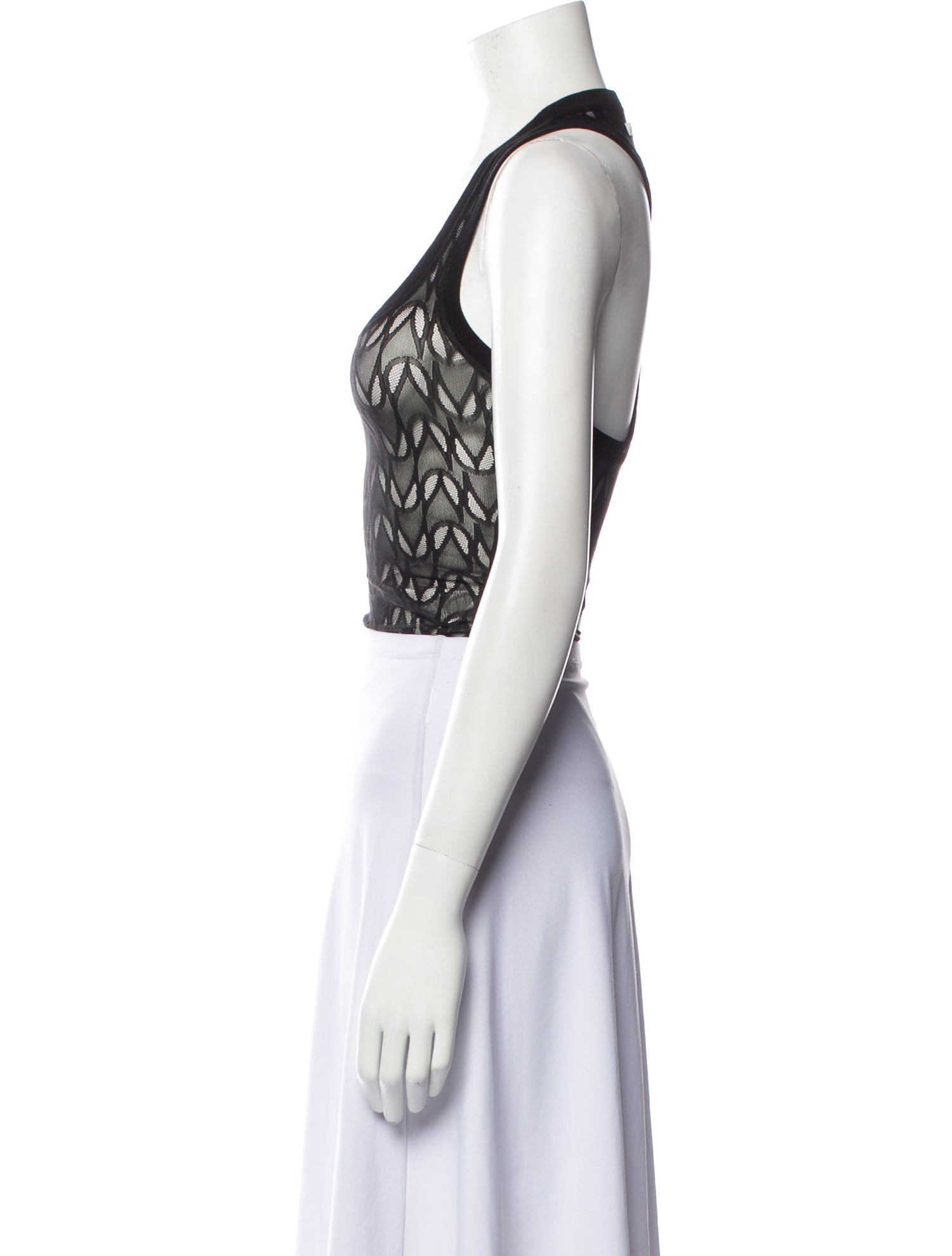 Alessandro Vigilante Square Neckline Sleeveless Crop Top
