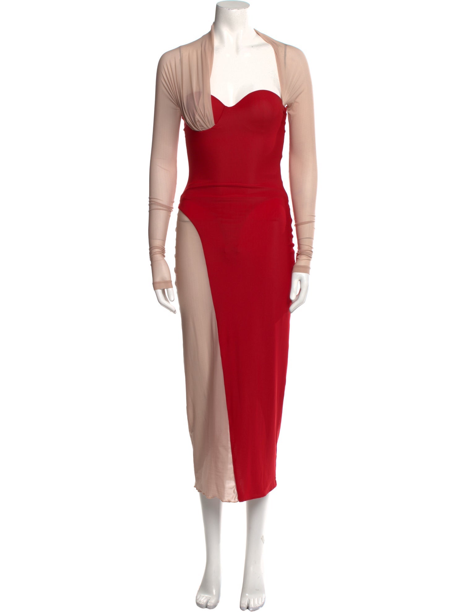 Alessandro Vigilante Square Neckline Long Dress