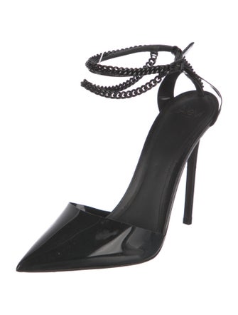 Alevi Faux Pearl Accents PVC D'Orsay Pumps