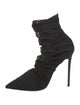 Alevi Mesh Ruffle Embellishment Lace-Up Boots