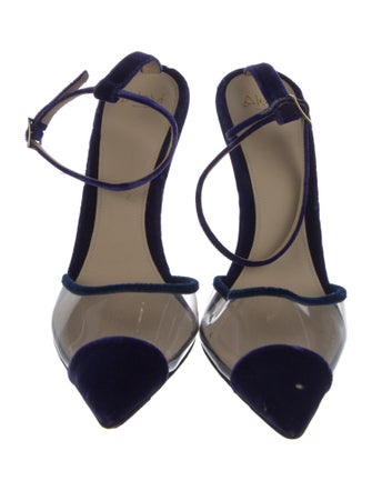 Alevi Velvet Lasercut Accents D'Orsay Pumps