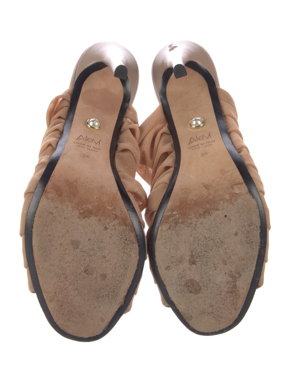 Alevi Mesh Mules Neutrals Peep-Toes - image 5