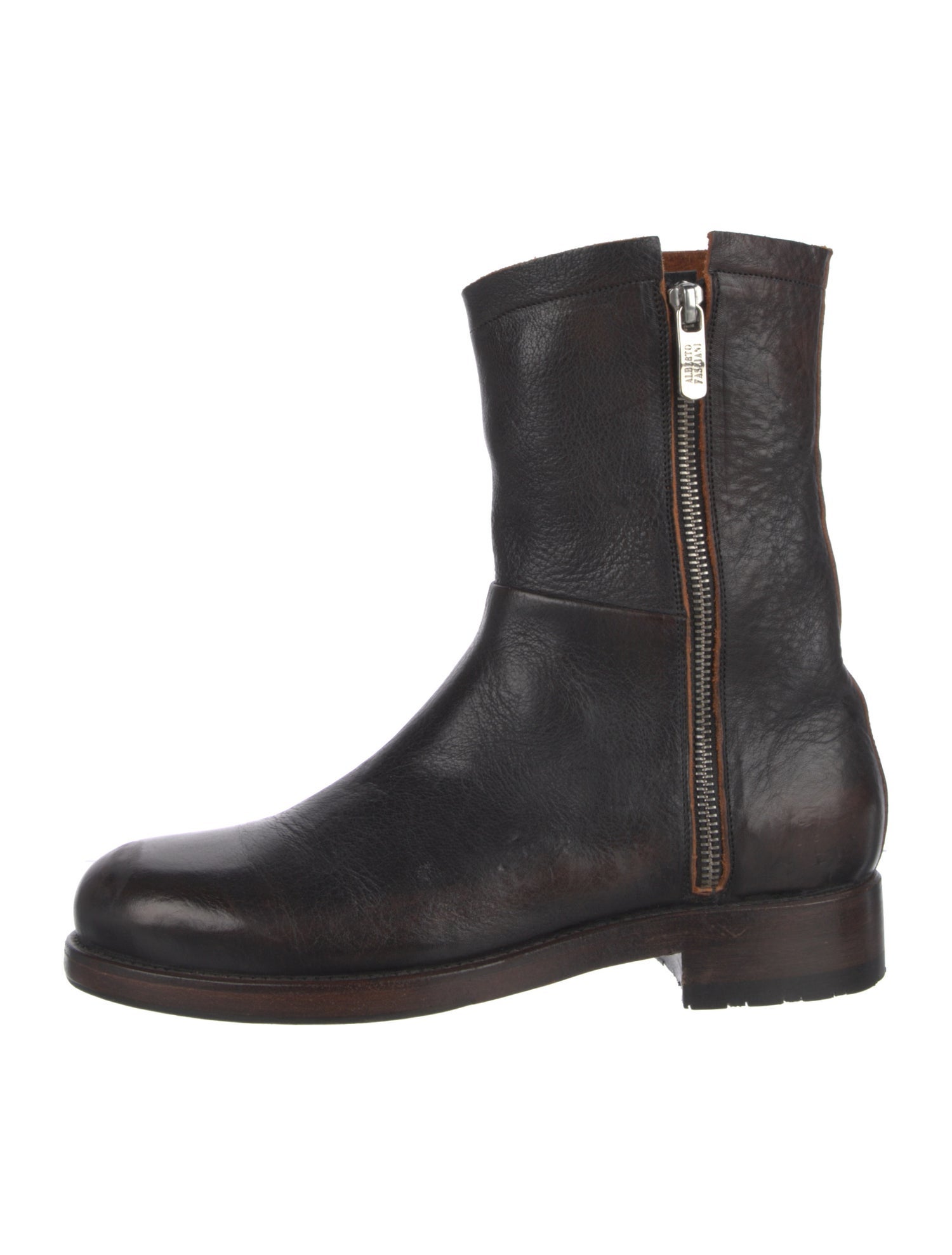 Alberto Fasciani Leather Moto Boots