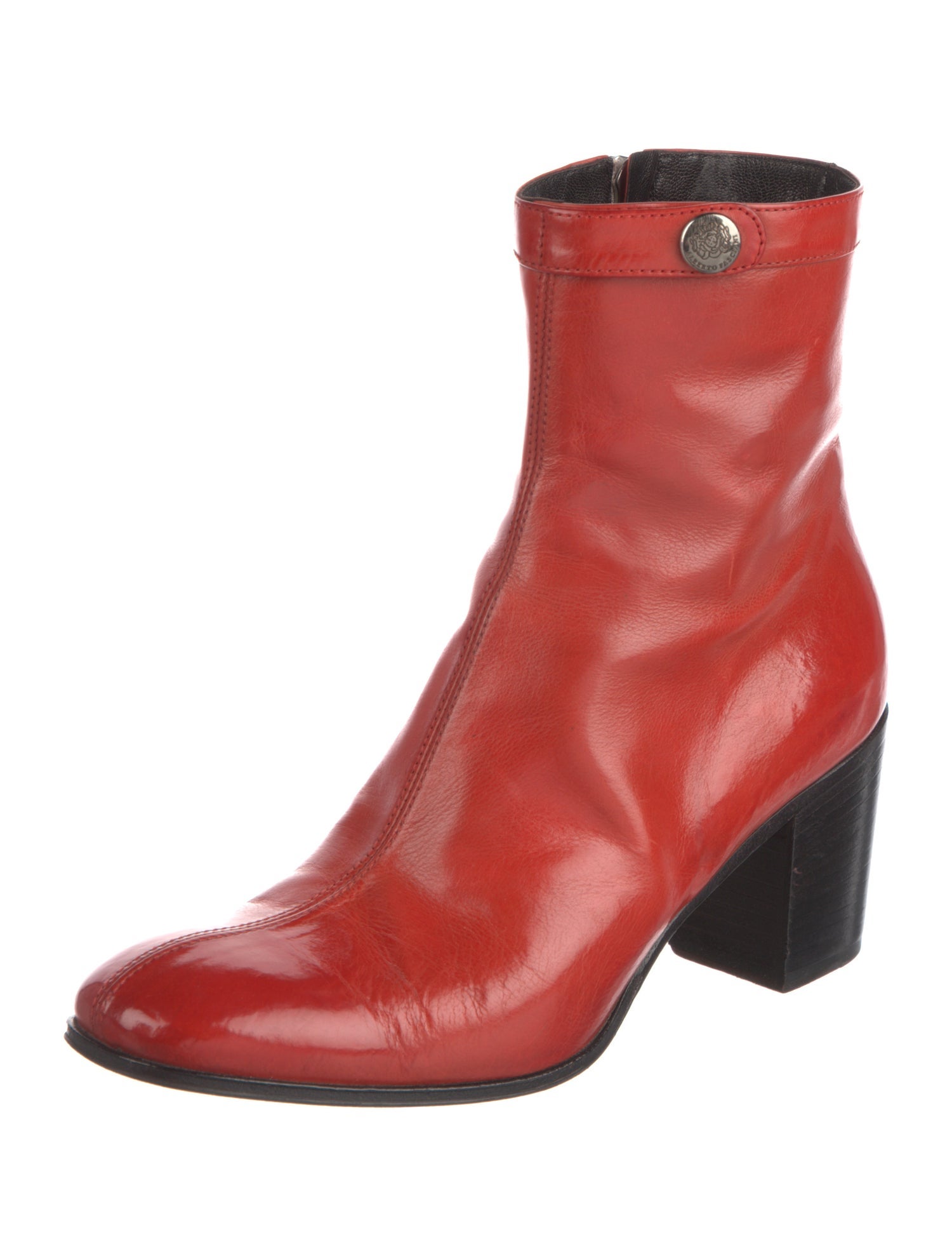 Alberto Fasciani Leather Colorblock Pattern Boots