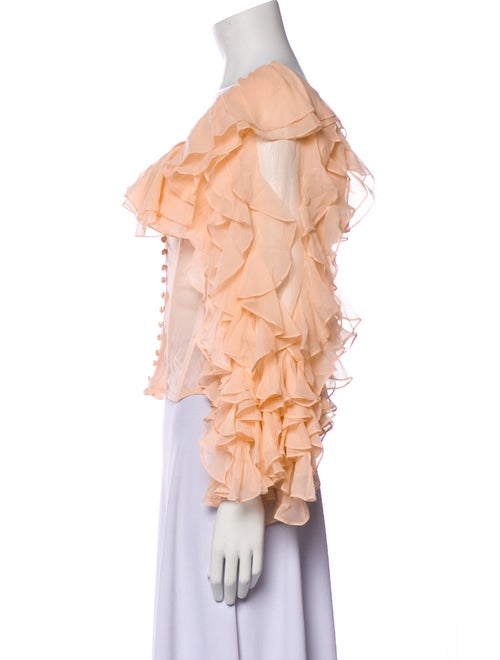 Aliétte Silk Off-The-Shoulder Crop Top