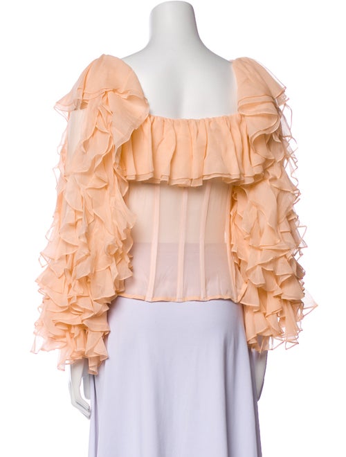 Aliétte Silk Off-The-Shoulder Crop Top