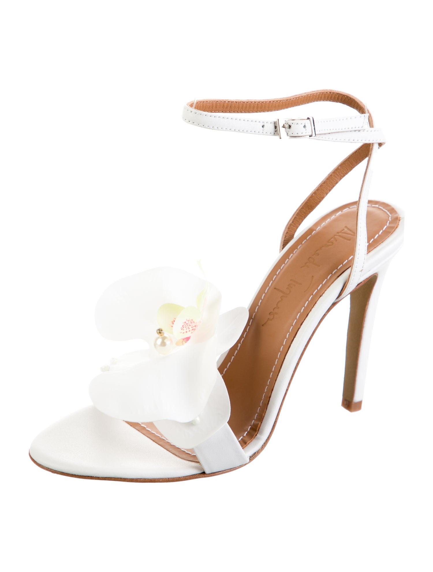 Alameda Turquesa Leather Beaded Accents Sandals