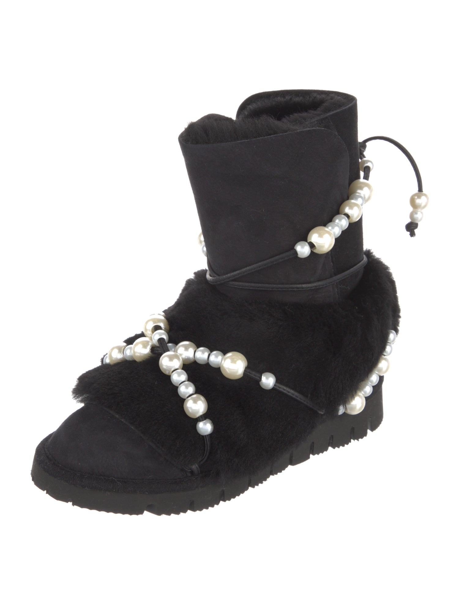 Alameda Turquesa Suede Beaded Accents Combat Boots