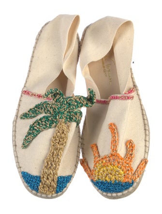 Alameda Turquesa Raffia Printed Espadrilles