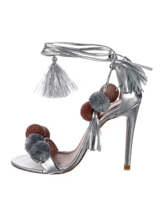 Alameda Turquesa Leather Tassel Accents Sandals