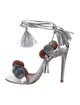 Alameda Turquesa Leather Tassel Accents Sandals