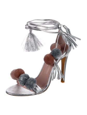 Alameda Turquesa Leather Tassel Accents Sandals