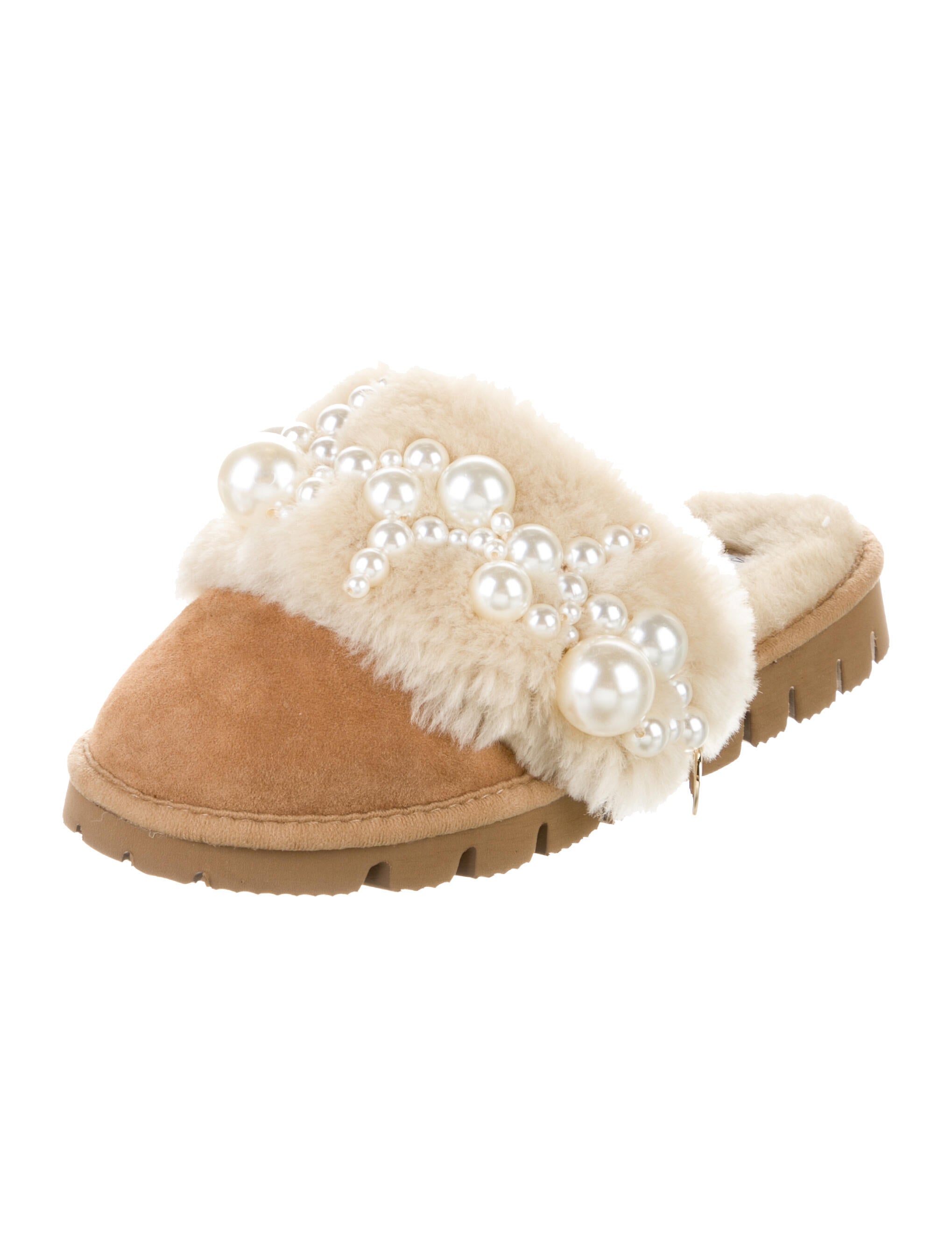 Alameda Turquesa Faux Pearl Accents Suede Mules