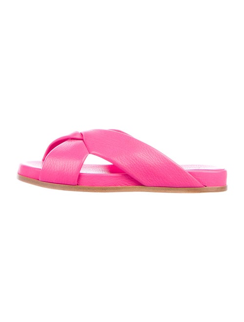 Alumnae Leather Slides Pink