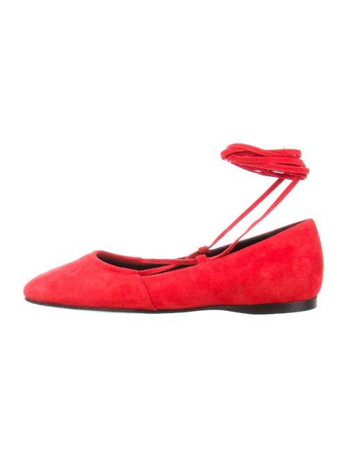 Alumnae Suede Flats Red