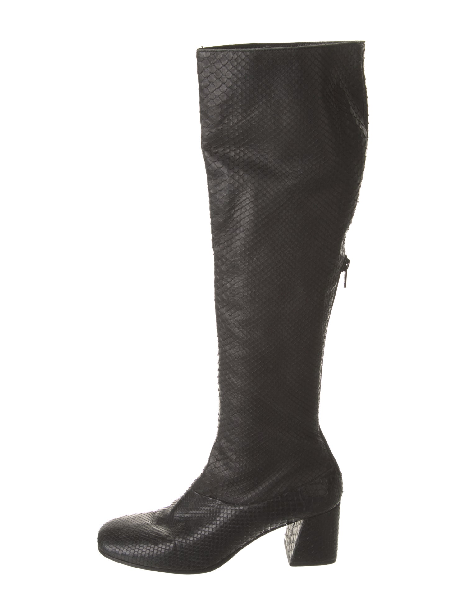 Alumnae Snakeskin Animal Print Boots