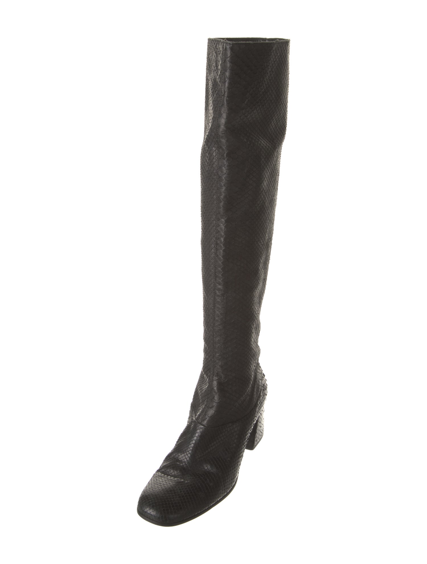 Alumnae Snakeskin Animal Print Boots