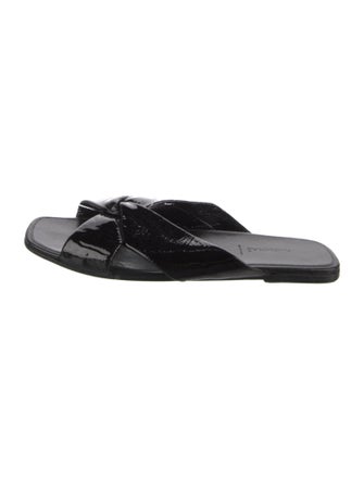 Alumnae Patent Leather Slides