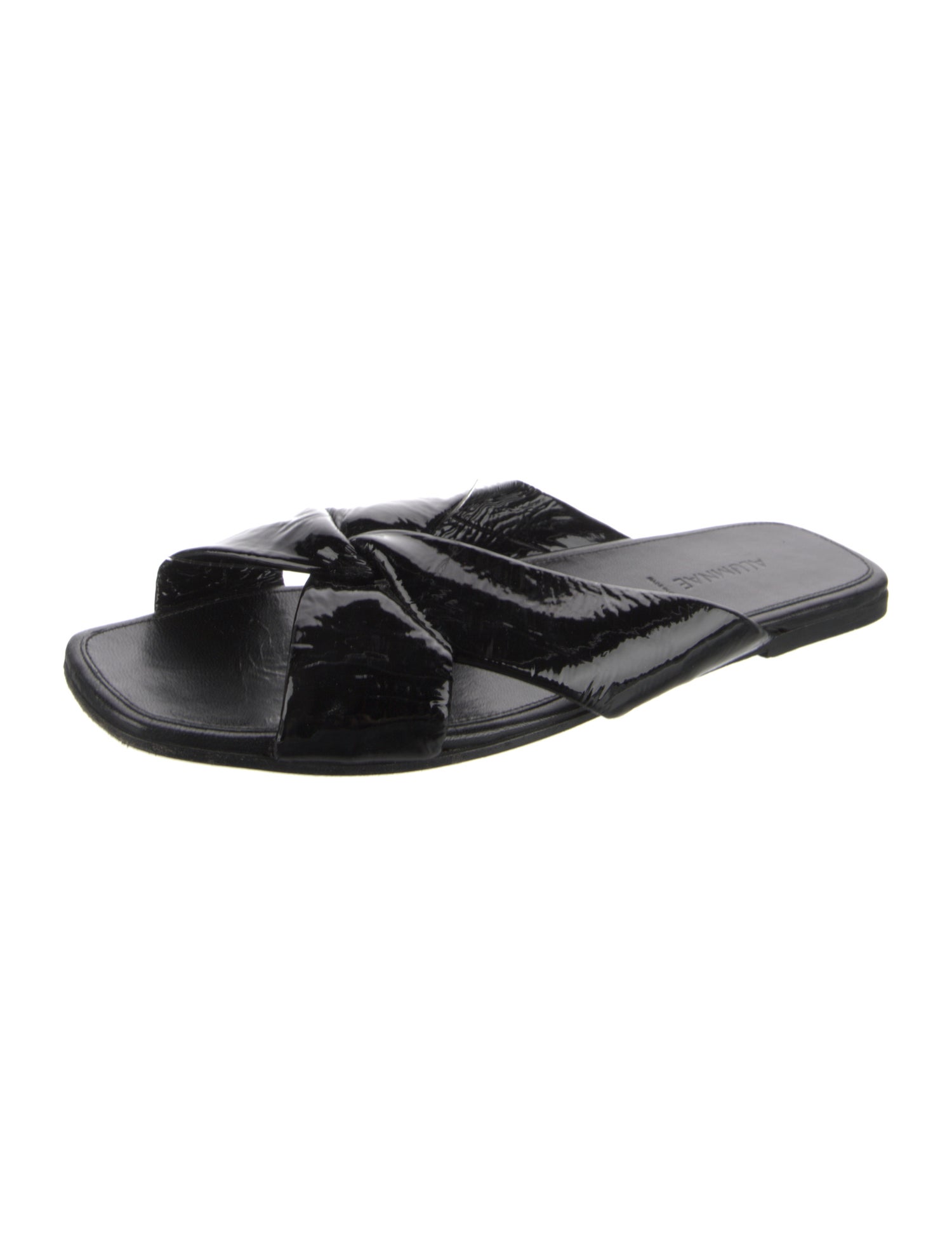 Alumnae Patent Leather Slides