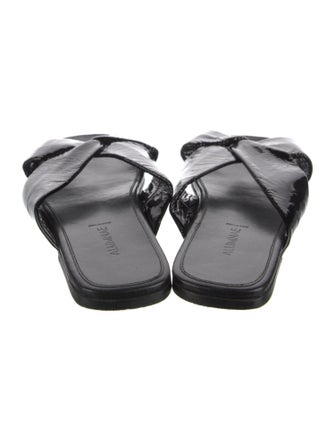 Alumnae Patent Leather Slides