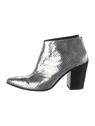Alumnae Snakeskin Colorblock Pattern Boots