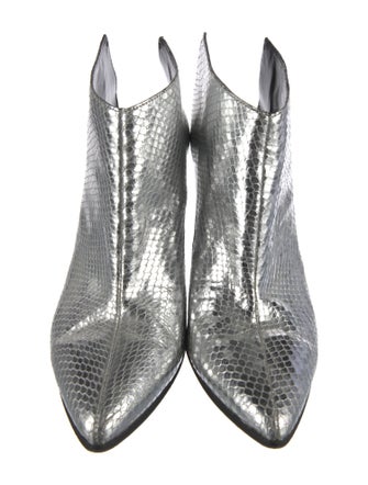 Alumnae Snakeskin Colorblock Pattern Boots