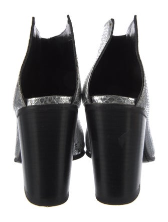 Alumnae Snakeskin Colorblock Pattern Boots