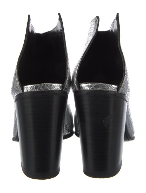 Alumnae Snakeskin Colorblock Pattern Boots