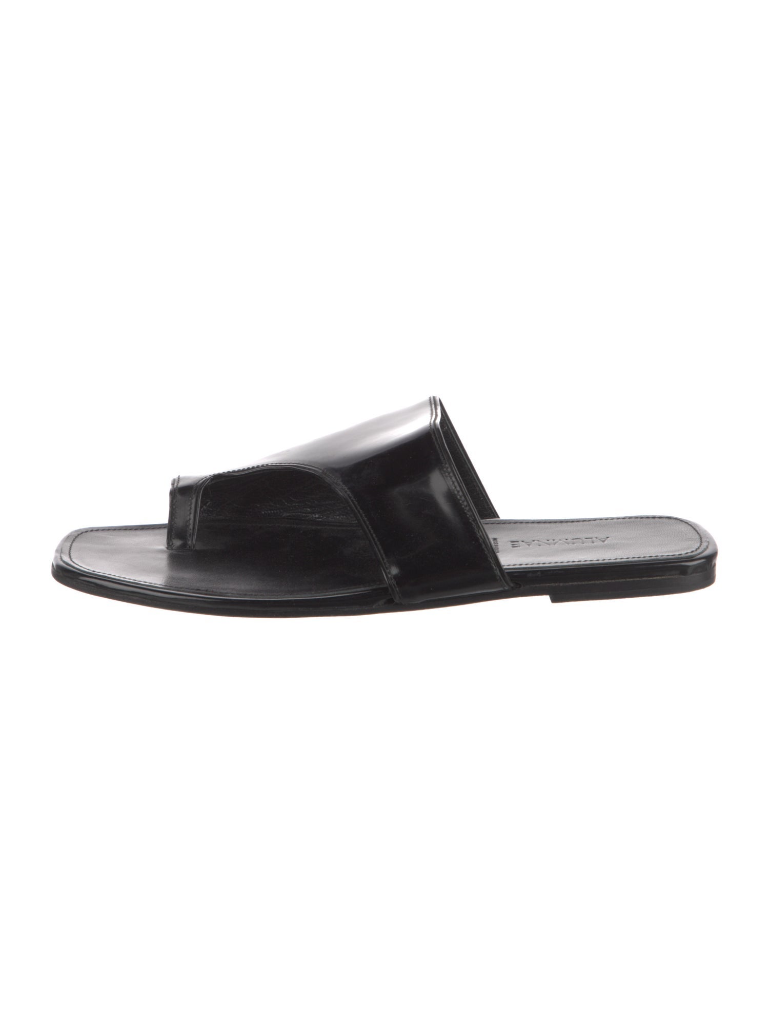 Alumnae Patent Leather Slides