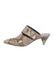 Alumnae Snakeskin Animal Print Mules