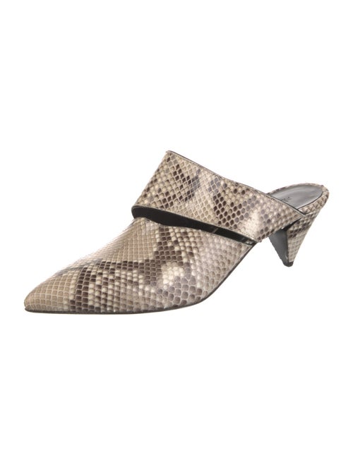 Alumnae Snakeskin Animal Print Mules