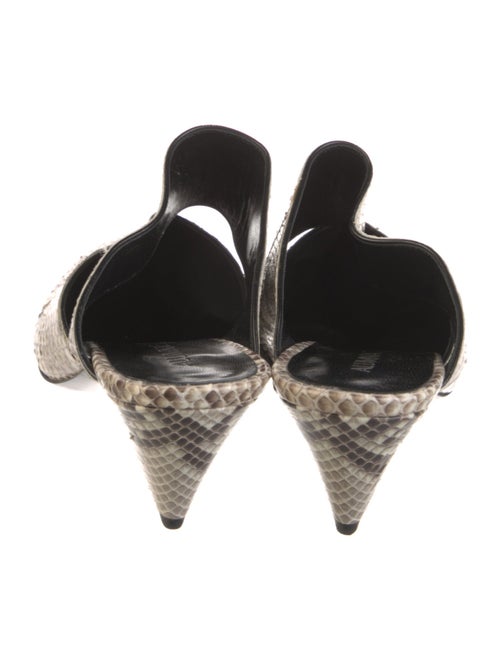 Alumnae Snakeskin Animal Print Mules