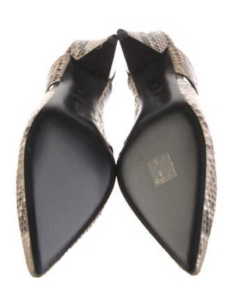 Alumnae Snakeskin Animal Print Mules