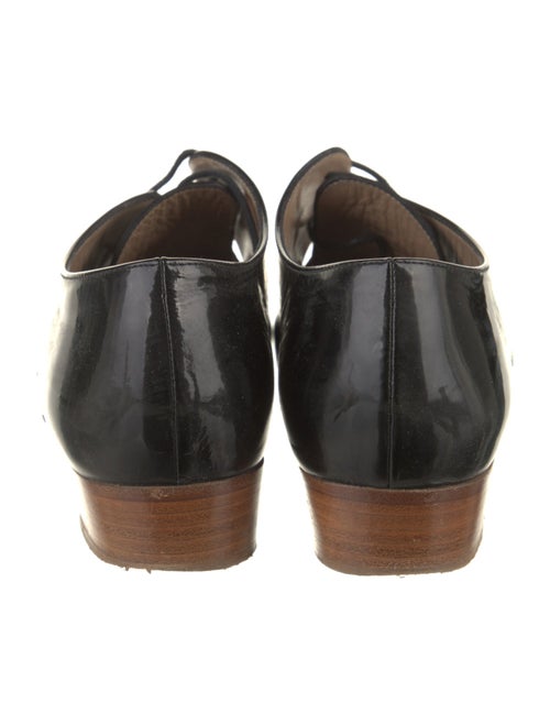 Alumnae Patent Leather Colorblock Pattern Mules