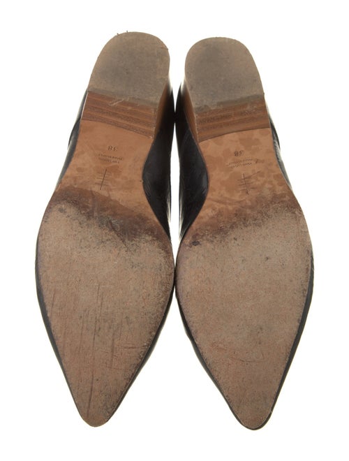 Alumnae Patent Leather Colorblock Pattern Mules