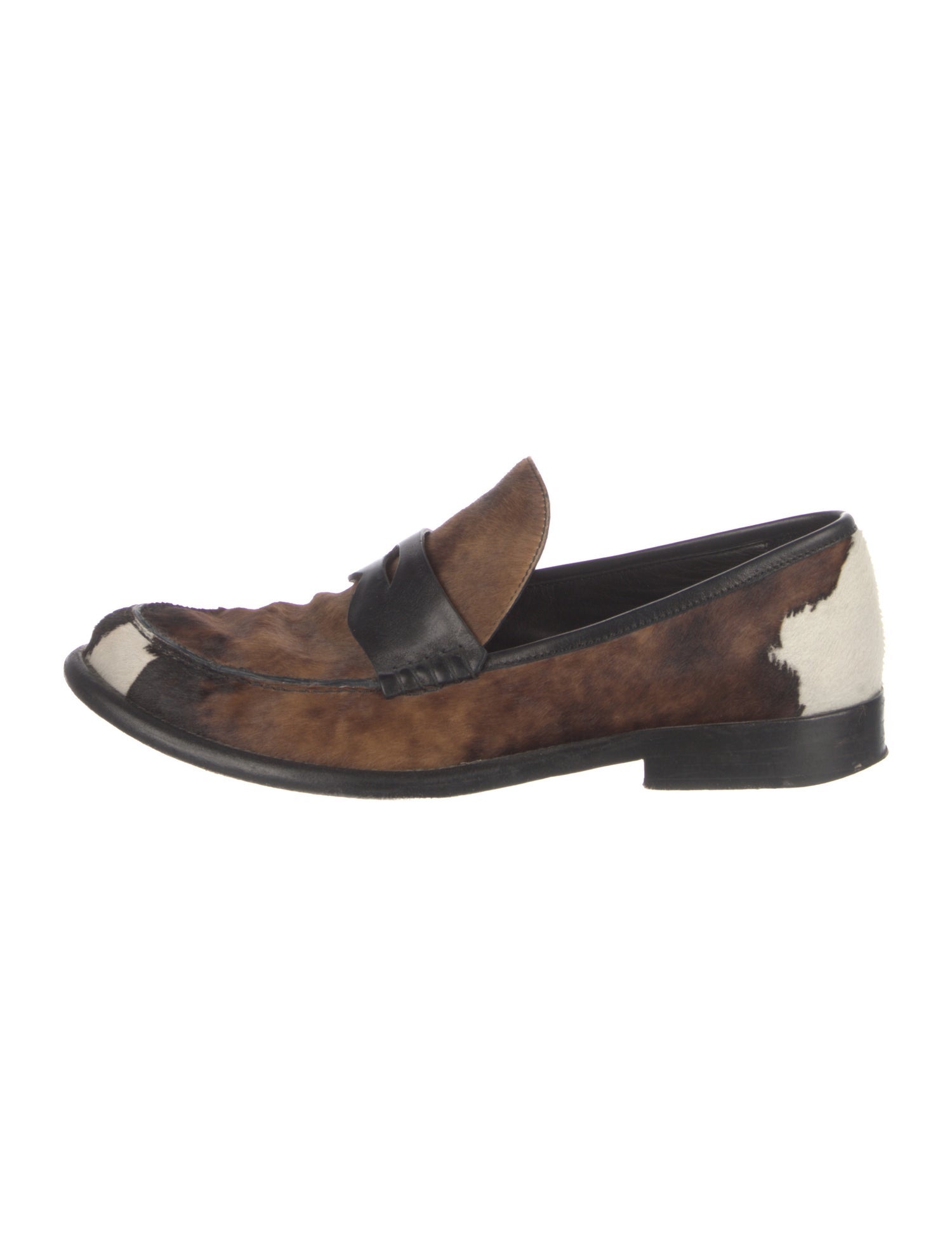 Alumnae Calf Hair Animal Print Loafers