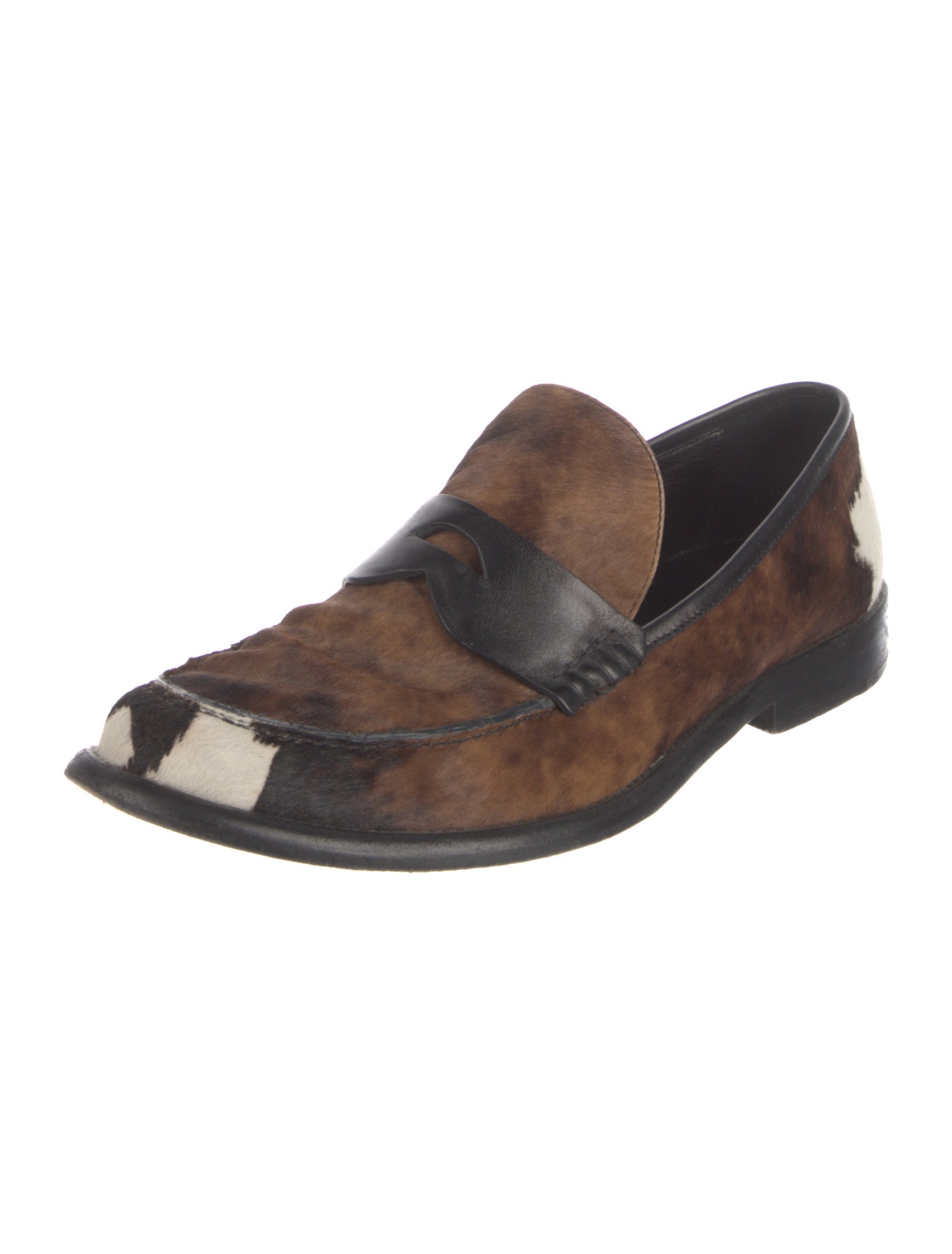 Alumnae Calf Hair Animal Print Loafers