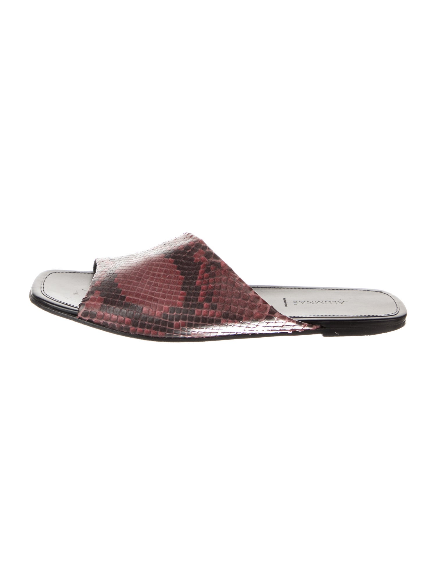 Alumnae Snakeskin Animal Print Slides