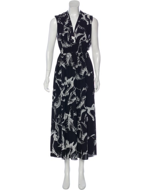 Adam Lippes Printed Maxi Dress Black