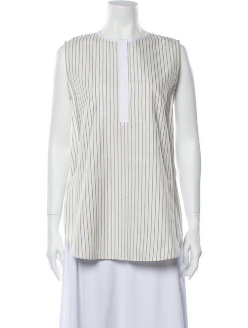Adam Lippes Striped Crew Neck Blouse w/ Tags