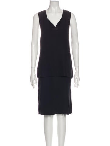 Adam Lippes Dresses V-Neck Knee-Length Dress US 6 | M